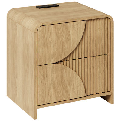 Valerica Nightstand with Charging Station
