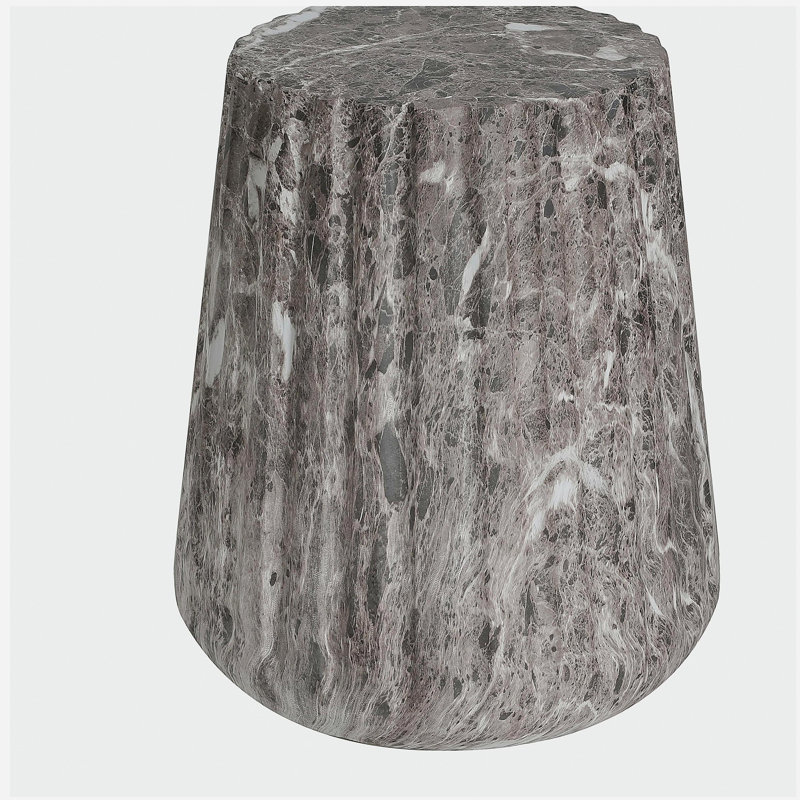 Table d'appoint d'extérieur sculptée Cleme, brun, Brun