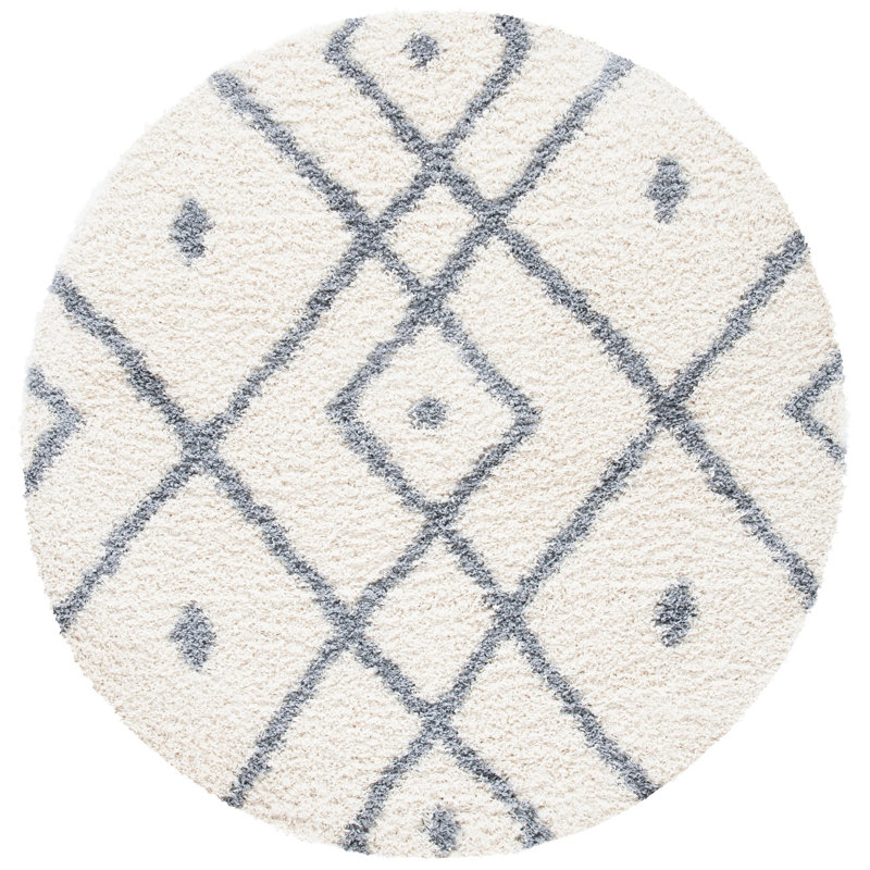 Venus Shag 600 Performance Geometric Rug, Round 6'7"