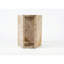 Table d'appoint en marbre naturel rose, tons terreux et variations de couleurs, fin hexagonal de 16 cm x 40 cm, motifs de pierre uniques, finition polie, hauteur