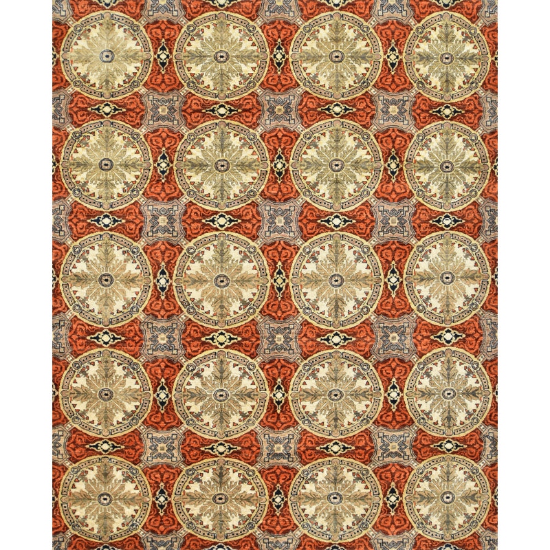 Hand Knotted Wool Geometric Indoor Rug