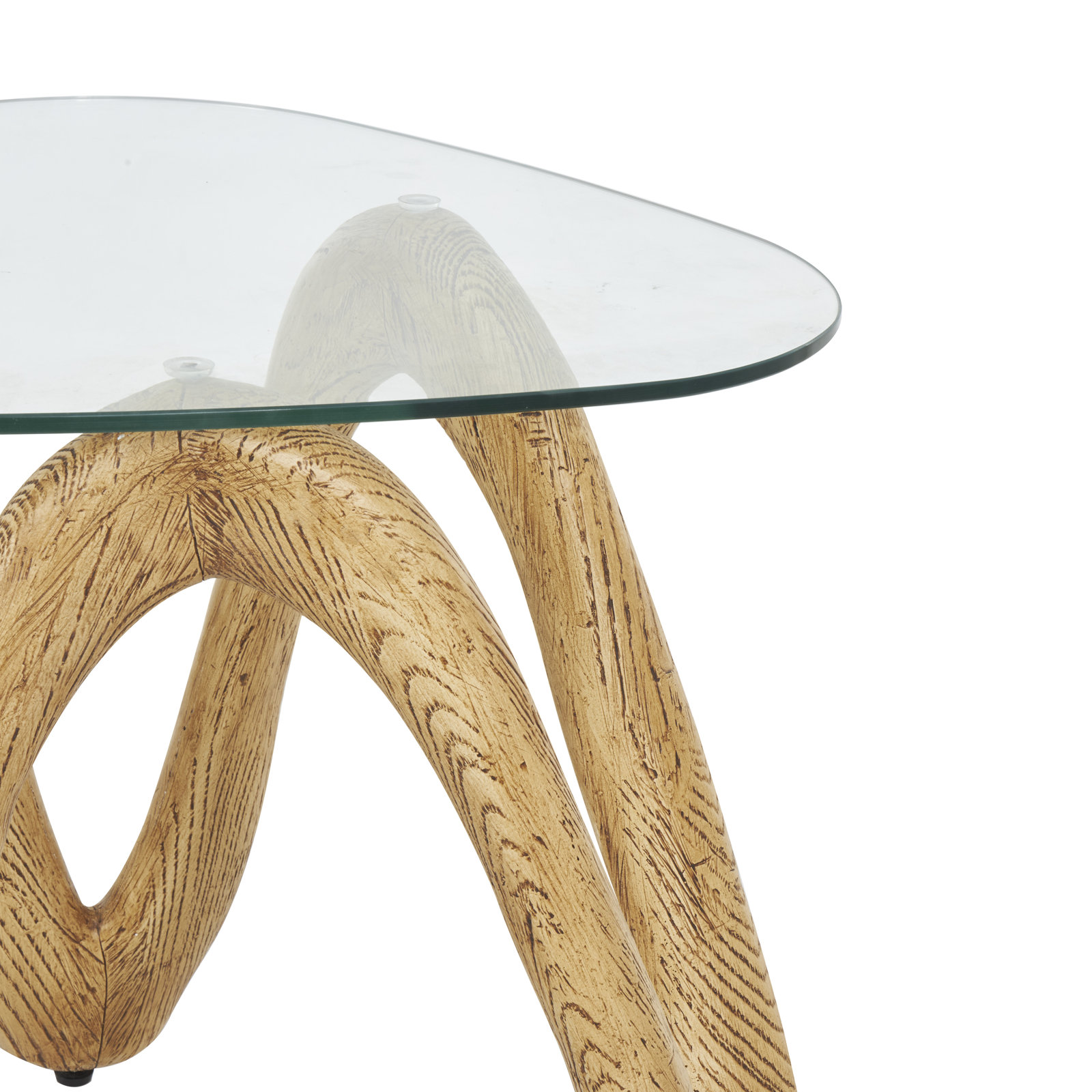 Minsk 42" Glass Coffee Table, 22.15" H x 21.3" W x 22.2" D