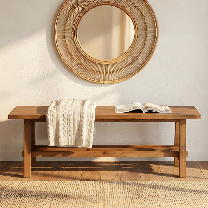 55" Long 2-Tier Shoe Bench