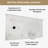 VEVOR 60" x 32" White Acrylic Shower Base, Left Drain, Non-Slip Surface, 3 3/8" Low Threshold, Center-to-Left Drain Placement, X-Type Sloped Design for Efficient Water Drainage