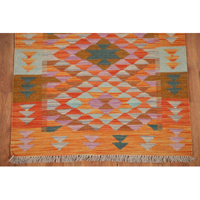 Multi-Color Kilim Oriental Runner Rug 3x12