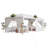 10' X 20' Party Tent, Heavy Duty Waterproof Canopy With 4 Removable Sidewalls And 2 Zippered Doors, White-121768598-124928444