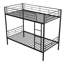 Lit superposé simple au-dessus de métal noir - usure, capacité supérieure de 250 lb, peu encombrante, longueur du produit: 78,1 po-274889168-274889170
