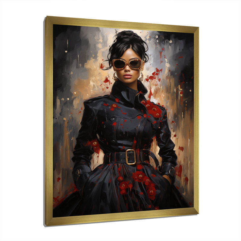Sagitta " Red Fashion Finest ", Gold Picture Framed, 20" H x 12" W x 1" D