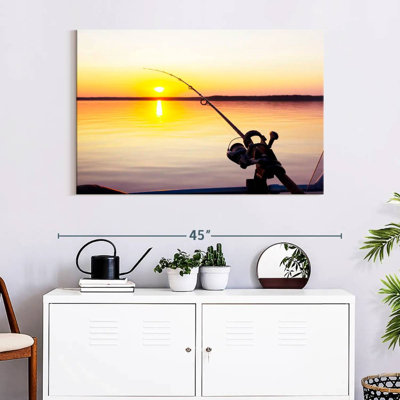 Pêche au coucher du soleil