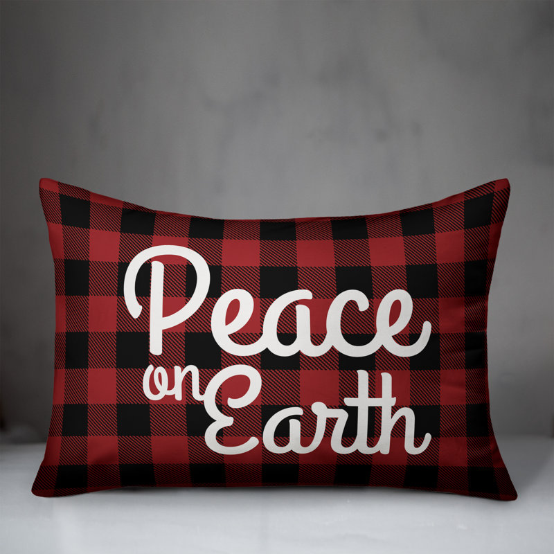 Plaid Throw Pillow, Polyester/Polyfill