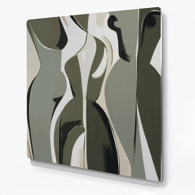 Abstrait figuratif 91, art mural en métal brun