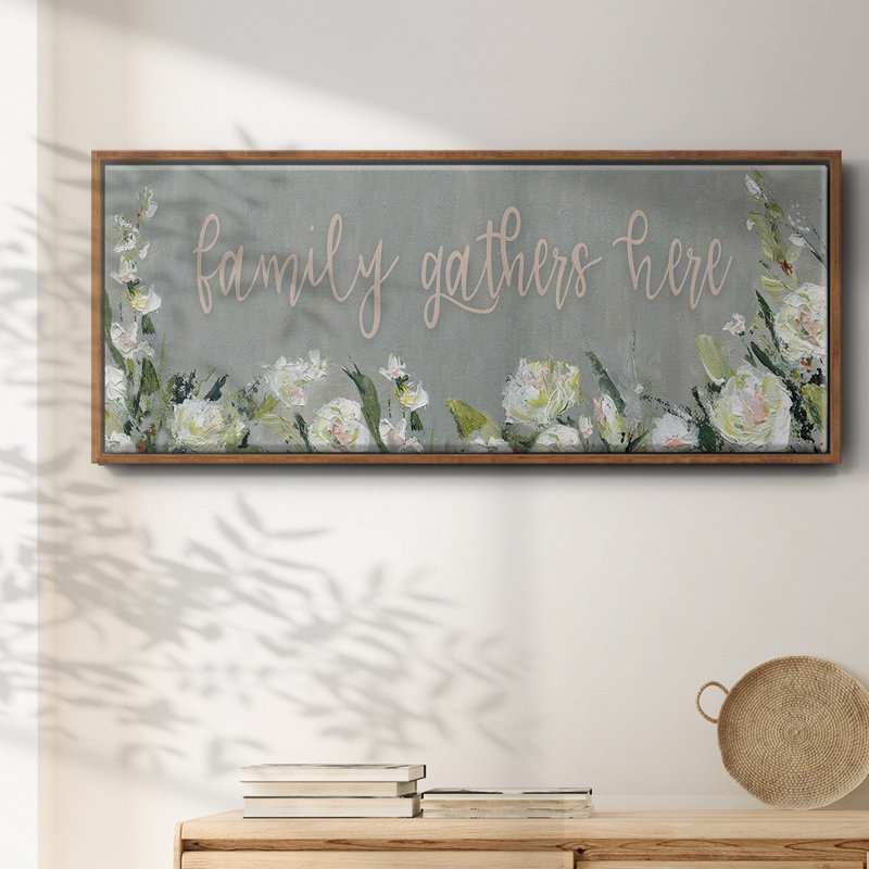 Family Gathers- Framed Canvas