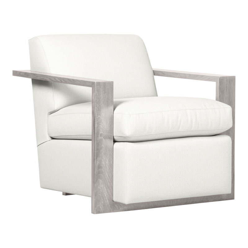 Thom Filicia Home Upholstered Armchair, Dove Gray, Kempsey Sheepskin