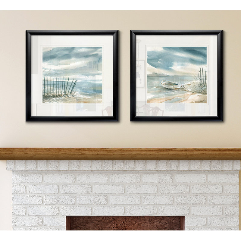 " Subtle Mist II " 2 - Pieces, Black Framed