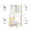 Ensemble de coiffeuse blanche avec miroir lumineux, ports USB et rangement