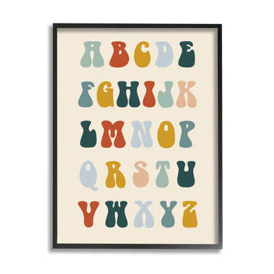 Ba-957 - Lettres de l'alphabet terreux encadrées sur bois par Lil 'Rue, art textuel