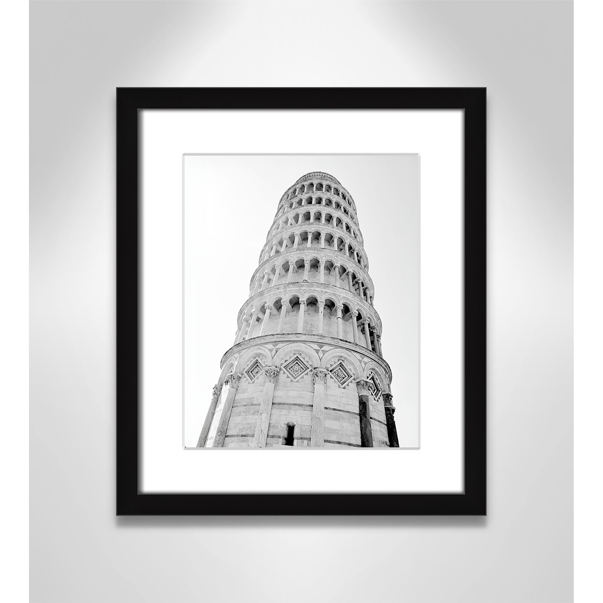 Iconic City Collection " Pisa " by Natalie Carpentieri, Black Single Picture Frame, Yes, 15" H x 13" W x 1.25" D