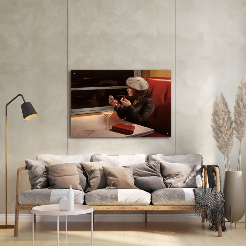 Art mural en verre sec 2 pi par Myles Sullivan, H 24 po x l 36 po x P 0,2 po