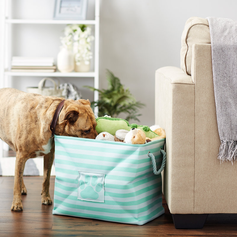 Cube en tissu pour animaux de compagnie, H 15 po x l 17,75 po x P 12 po, Aqua