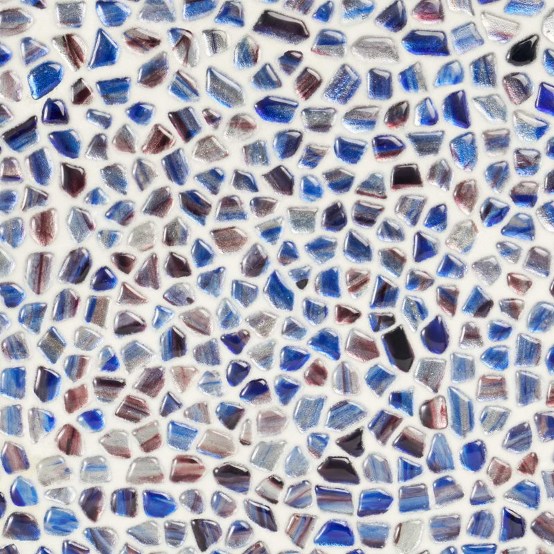 Komorebi 12x12 Pebble Polished Glass Mosaic Tile