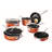Gotham Steel Stackmaster 15 Piece 7'' and 10'' Copper Space Saving Nonstick Cookware Set