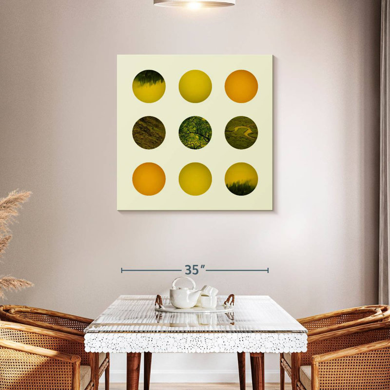 Earth Dot Pattern, 36" H x 36" W