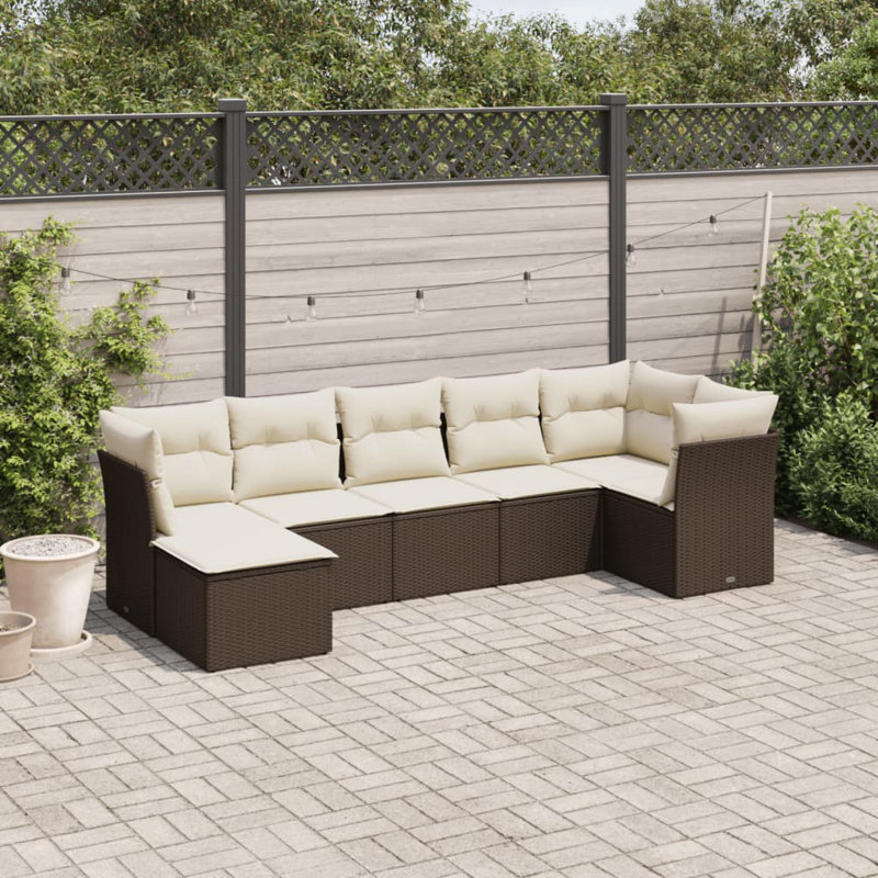 Vidaxl Garden Sofa Set Brown