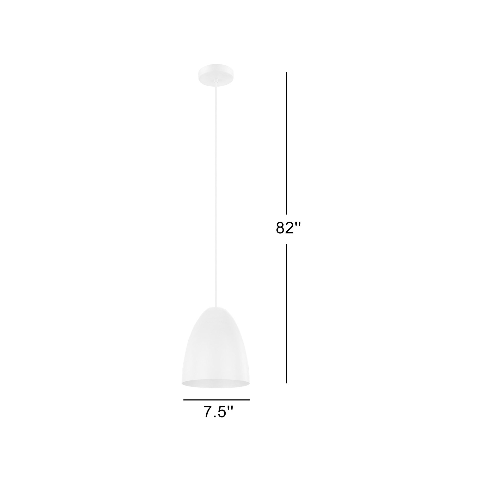 Asa Single Light Metal Dimmable Pendant, Black