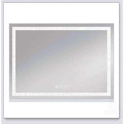 Miroir de coiffeuse Hollywood avec bande lumineuse en cristal, commande tactile intelligente et grossissement 10X pour une application de maquillage glamour