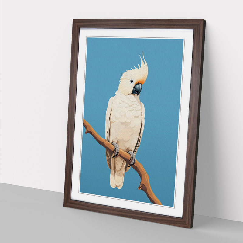 Single Picture Frame Print on Wood, Walnut Framed, 34cm H x 25cm W