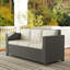 Outsunny 3 Seater Rattan Sofa for Garden Cream White