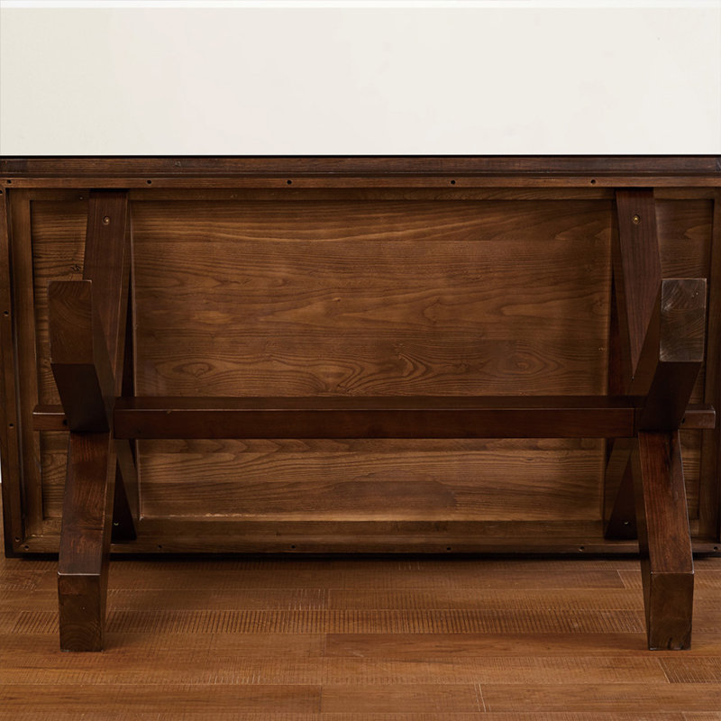 Table de salle à manger en bois massif écologique, H 31,1 po x L 62,99 po x l 34,64 po
