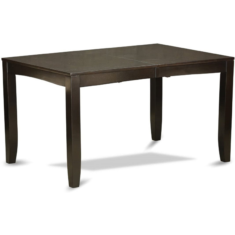5 Piece Kitchen Table Set for 4 Includes a Rectangle Dining Room Table with Butterfly Leaf and 4 Solid Wood Seat Chairs, Cappuccino