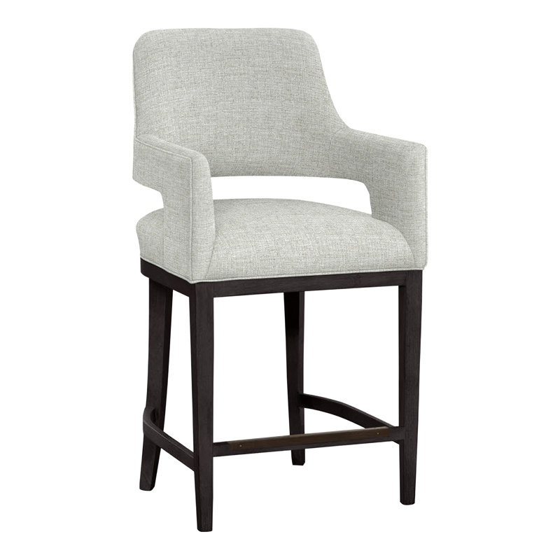 Tabouret de bar et de comptoir Josie, Gris anthracite, Albâtre 3157, Tabouret de comptoir (siège d'une hauteur de 26,5