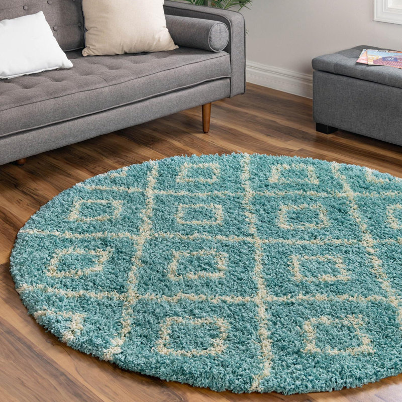 Assis Geometric Indoor Rug, Round 7'10"