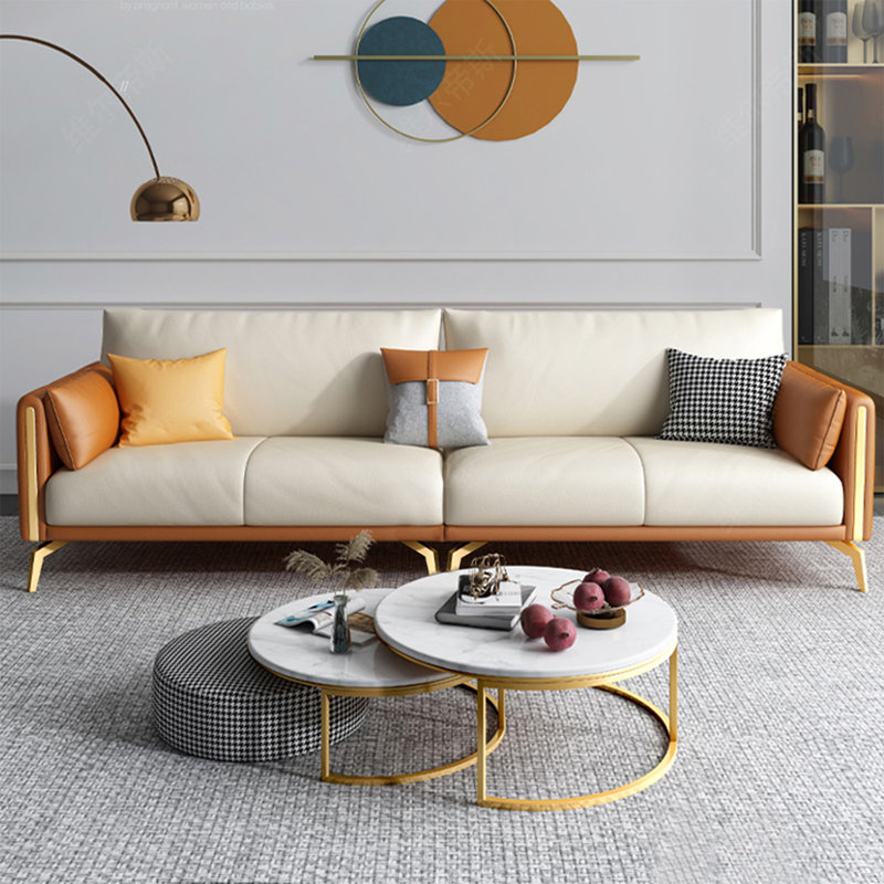Orange Beige 100% Polyester Sofa cushion couch