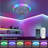 15" 7-Blade White Modern Ceiling Fan with Dimmable Color Changing LED and Remote Control