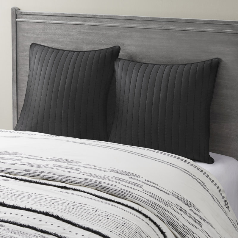 Taie décorative 100% coton Camila, Noir