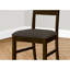 Chaise de salle à manger, hauteur 37 po, ensemble de 2, rembourrée, latérale, salle à manger, tissu en bois massif de cuisine, transitionnel