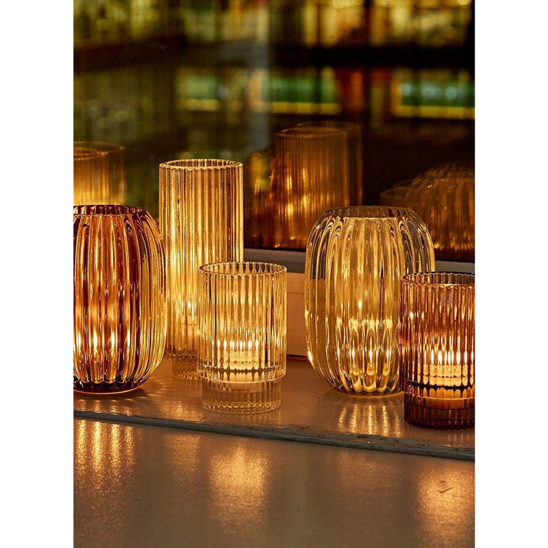 Petit porte-votive en verre, Transparent