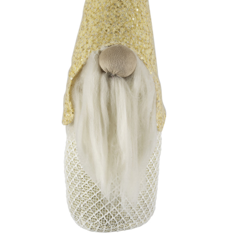 Plush Christmas Gnome With Sequins Tabletop Figure - 17.5"