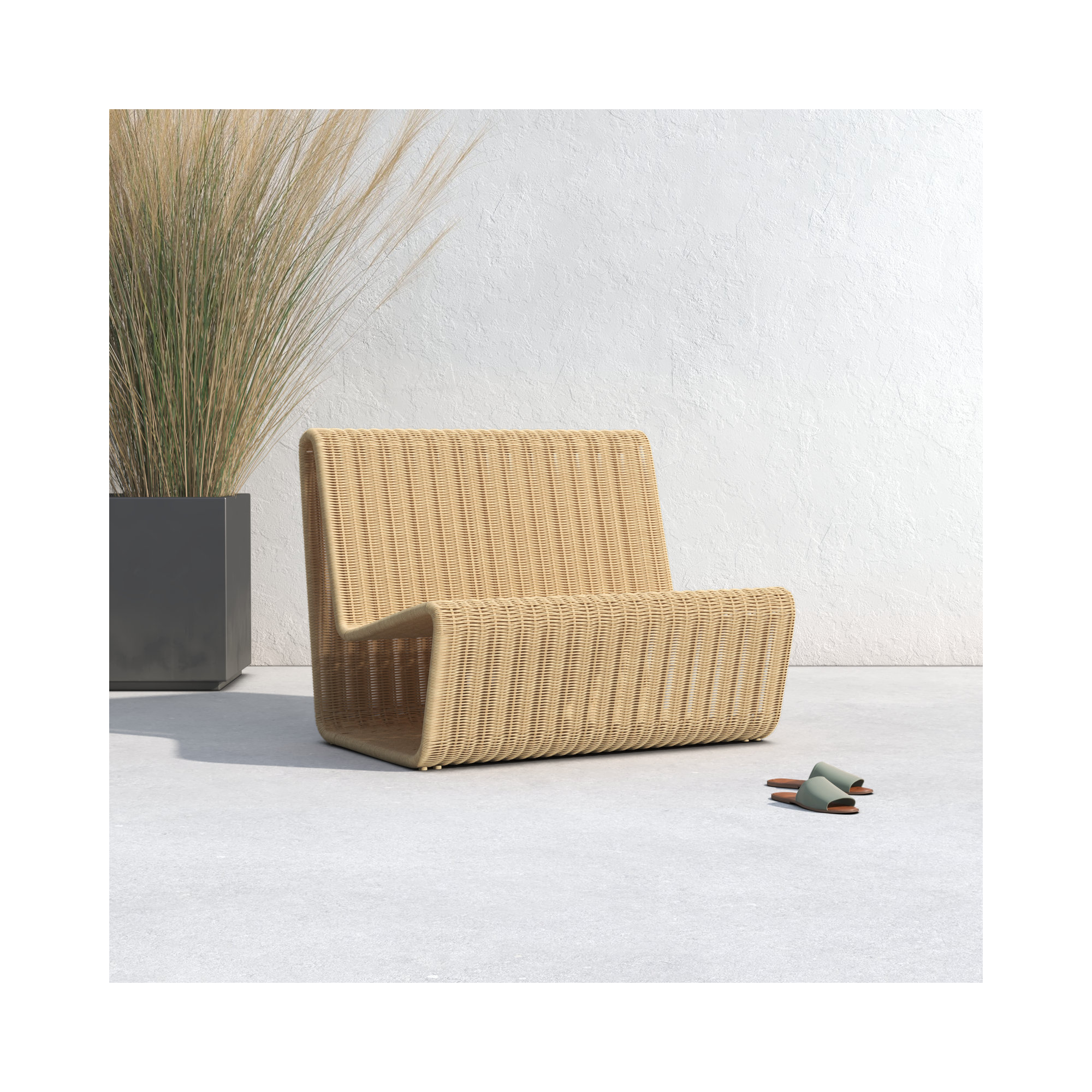 Jimmy Wicker Adirondack Chair, Natural