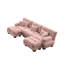Chenille Upholstered Boneless 3-Seater Modular U-Shaped Deep Seat Sectional Sofa with 2 Ottomans-114233031