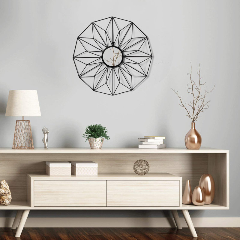 Glam Plants & Flowers Wall Decor on Metal, Black