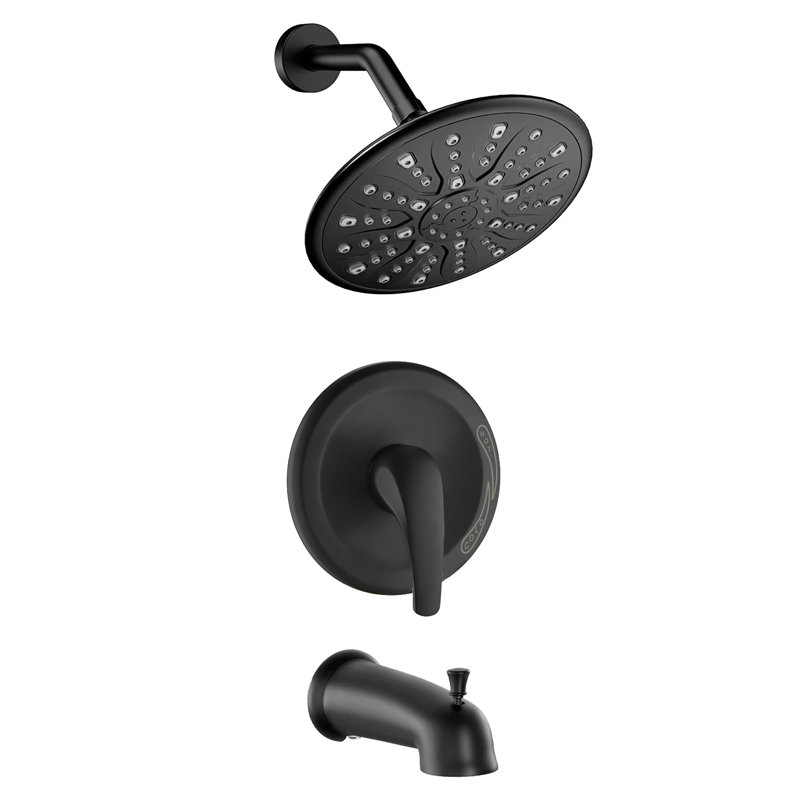 All-In-One Kit with Rough in-Valve, Matte Black