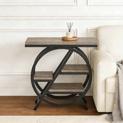 Table de bout à 4 niveaux avec tablettes de rangement