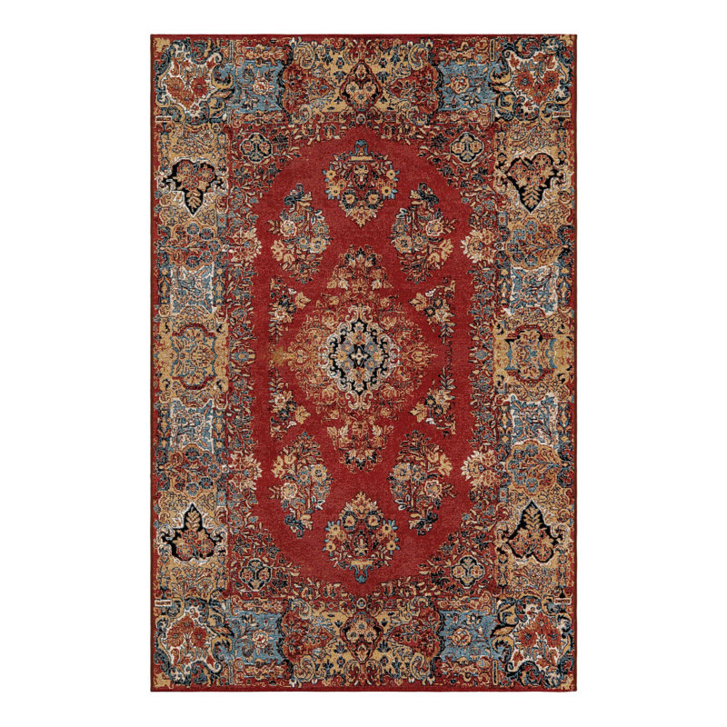 Indoor/Outdoor Traditional Area Rug, Rectangle 5'3" x 8'