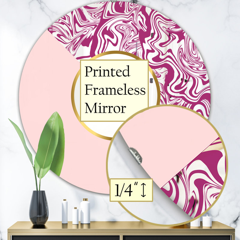 Miroir mural Marble Marble 1 Mid-Century, H 23,6 po x l 23,6 po