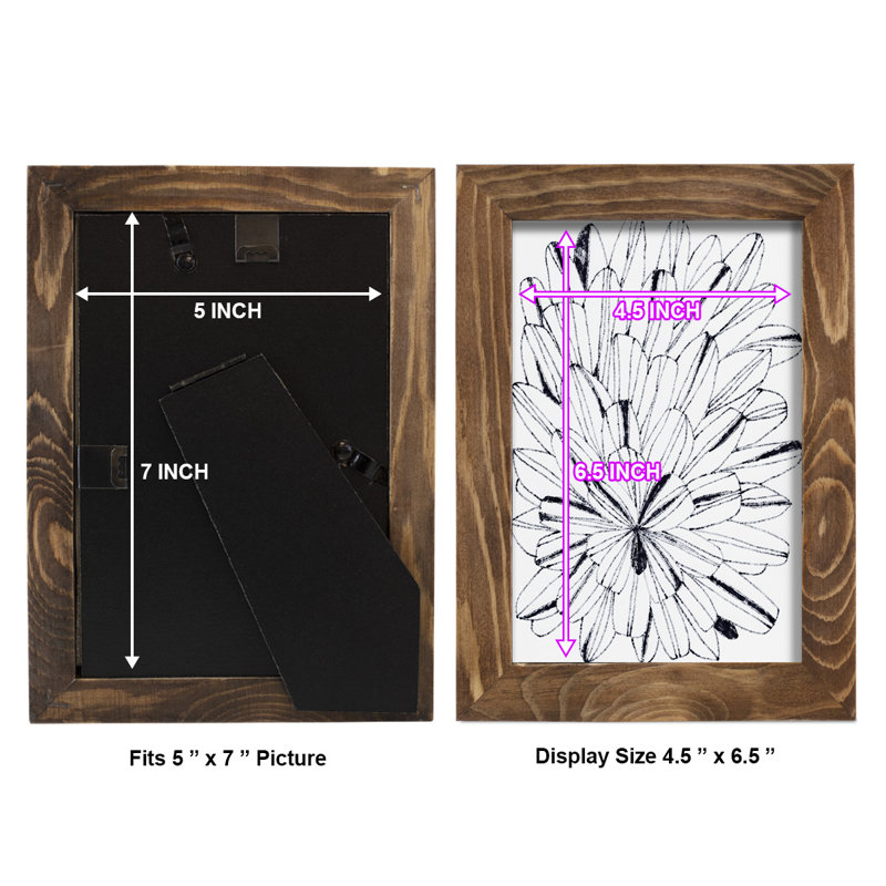 Kalmin Kal Kalididoscope I encadré sur papier, H 6 po x l 4 po x P 1 po, Noyer