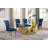 Kennise Glass Top Double Pedestal Dining Set-377858197-377858196-377917782